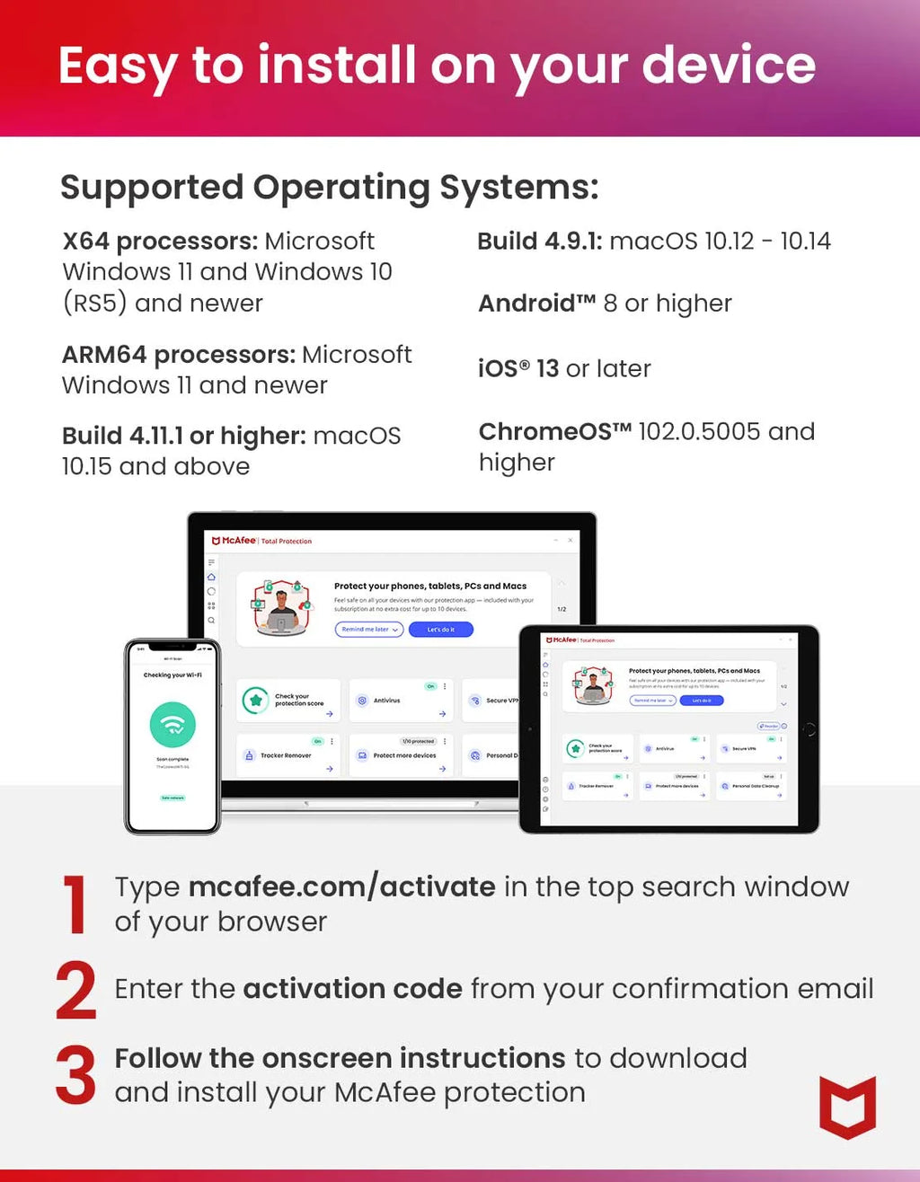 Antivirus and Internet Security Software for Unlimited Devices, 1-Year Subscription C413