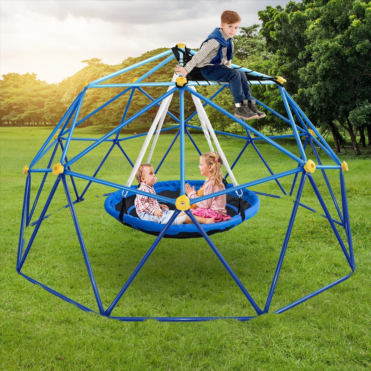 10ft Climbing Dome with Net Chair, Rust & Uv Resistant, Supporting 1000lbs M545075