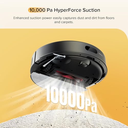 Black Robot Vacuum and Mop with Self-Emptying O751