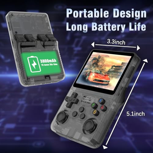 Black 3.5-Inch IPS Screen Handheld Game Console, 3500mAh, 128G S19587