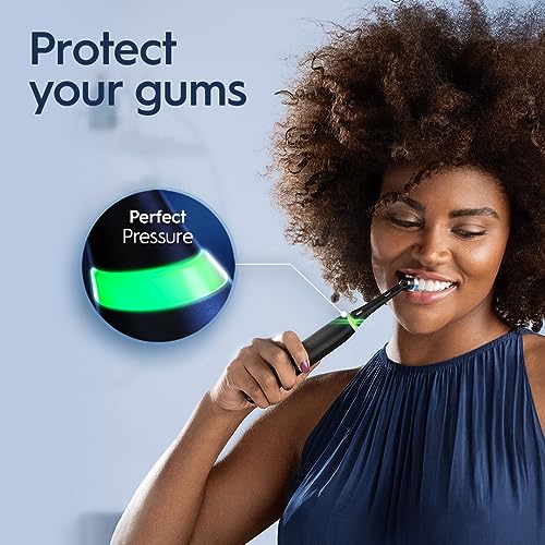 White Rechargeable Electric Toothbrush with Pressure Sensor, 5 Cleaning Settings, Travel Case C33566