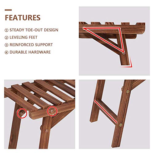 3 Tier Ladder Shelf Wood Plant Stand L31255