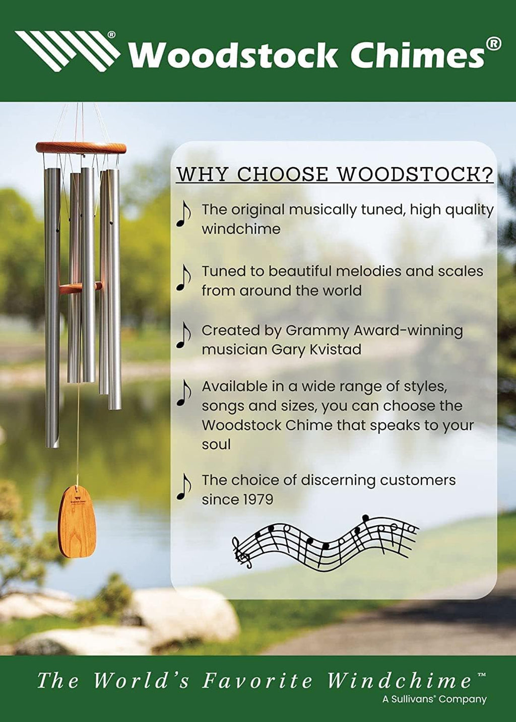 Silver Lily Wind Chimes E9947