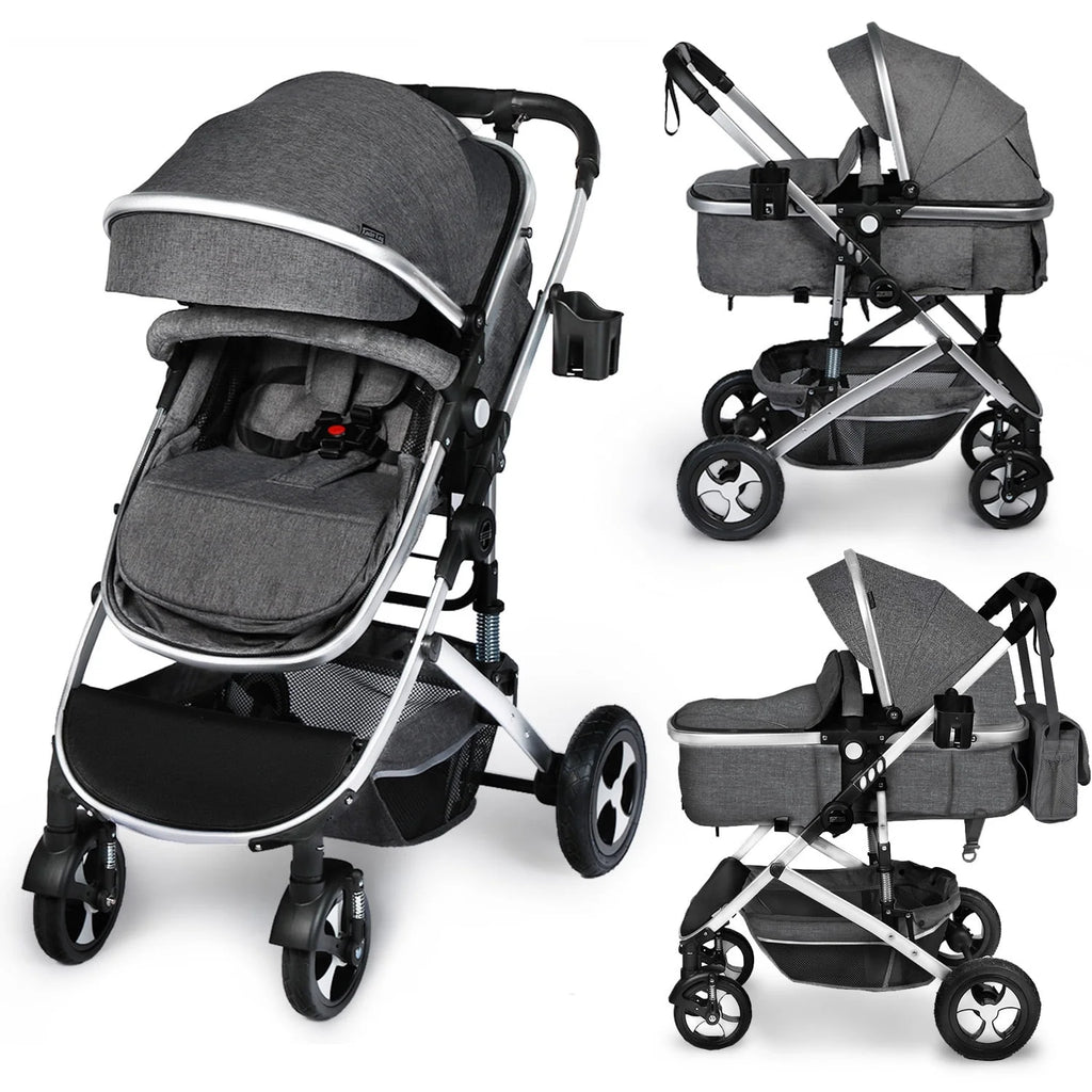 2 in 1 Convertible Baby Stroller, Dark Grey F845798