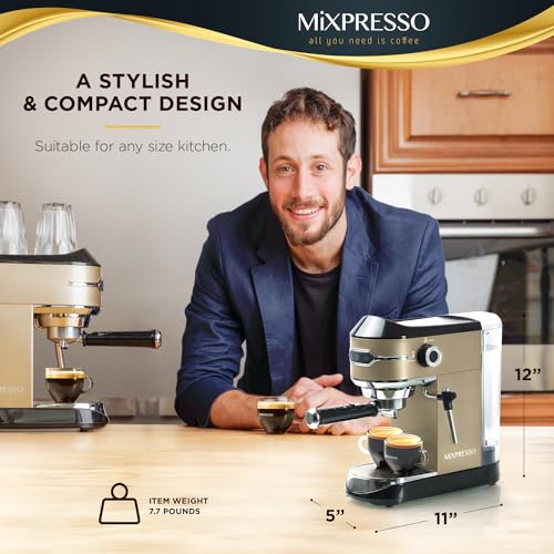 15 Bar Espresso Machine with Milk Frother Steam Wand T89852