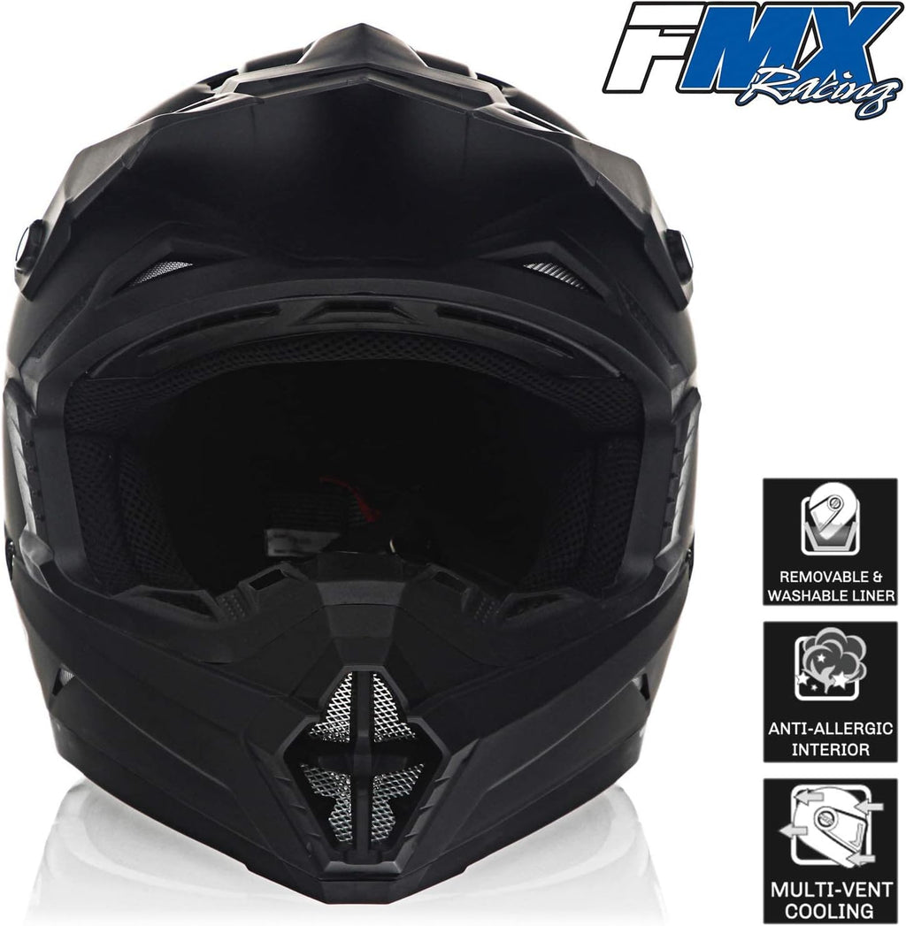 Matte Black DOT Approved Motocross Helmet R763839