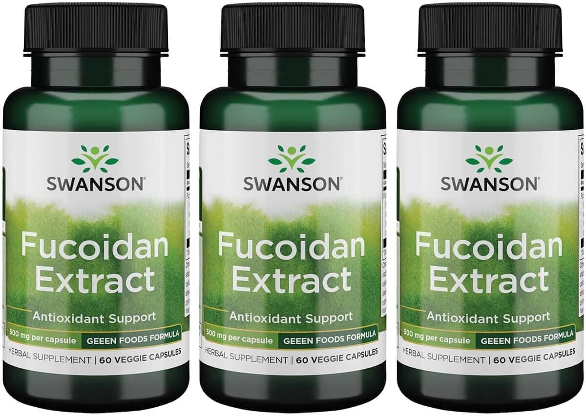 60 Veggie Capsules Fucoidan Extract Herbal Supplement (3 Pack) V865357