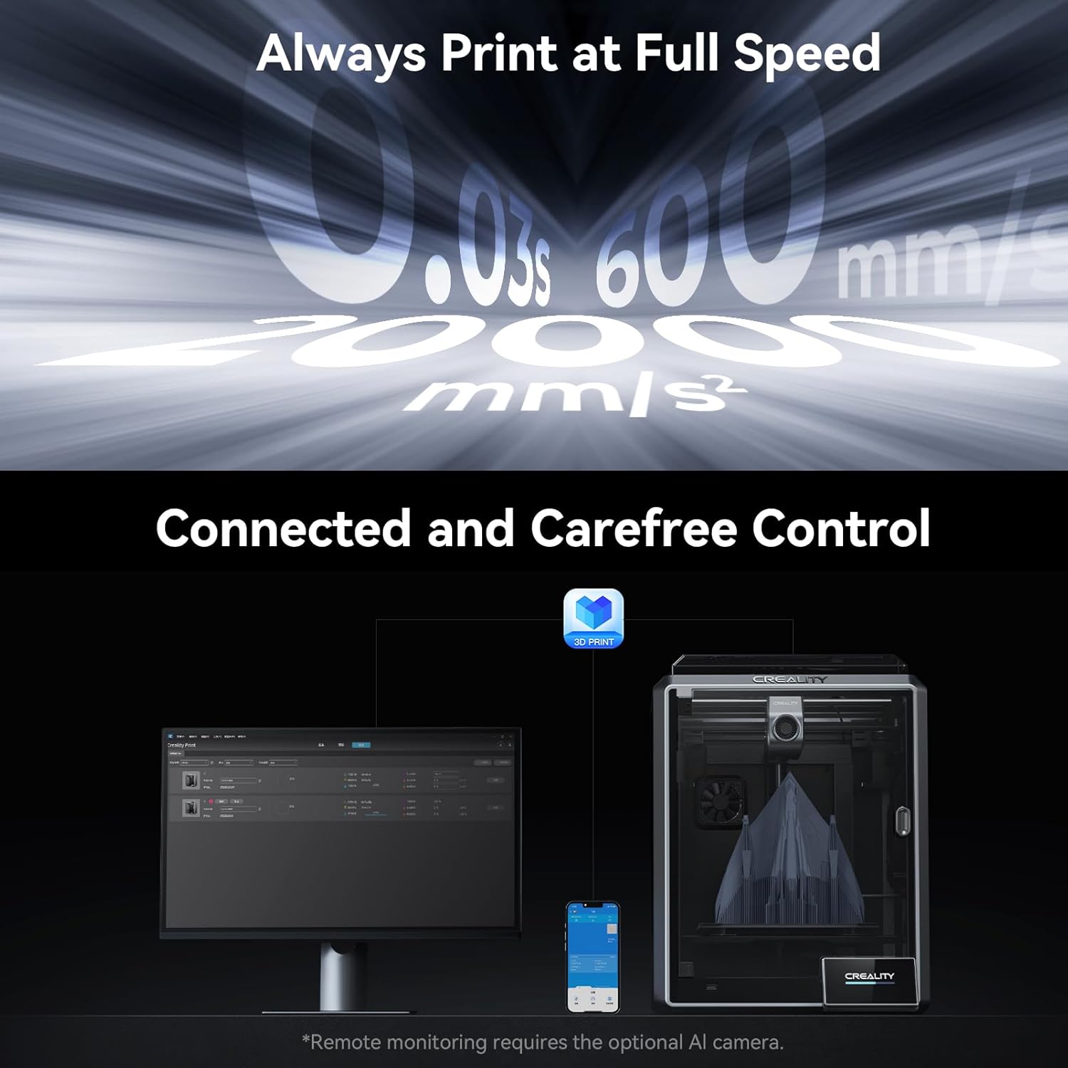 3D Printer Bundle with AI Camera L808