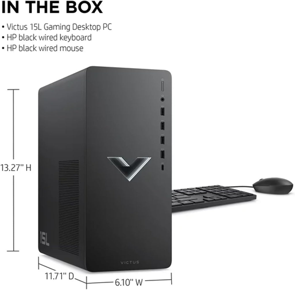 Black AMD Ryzen 5 5600G Gaming Desktop Tower T684284