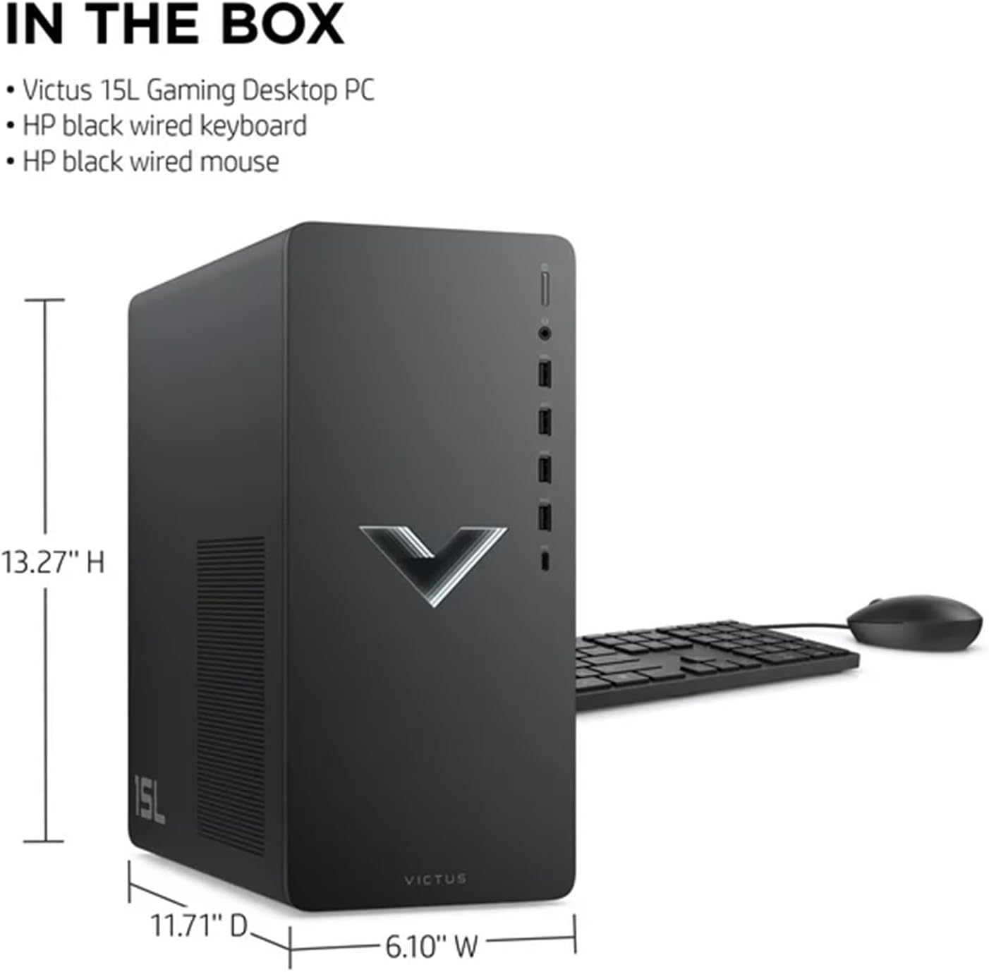 Black AMD Ryzen 5 5600G Gaming Desktop Tower T684284