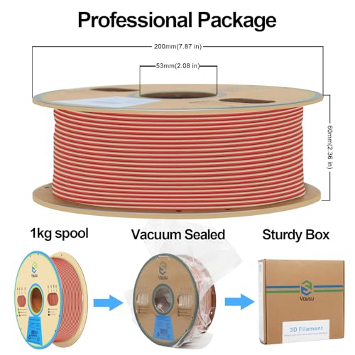 Dual Color Wood PLA Filament 1.75mm 1KG P744