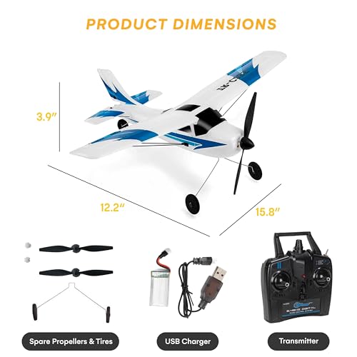 4 Channel Stunt Flying RC Plane, 20" Wing Span, EPP Foam N9532