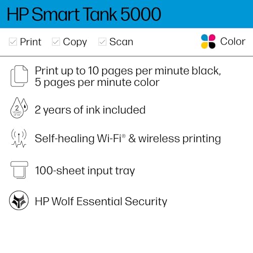 Wireless All-in-One Ink-Tank Printer, white B68855