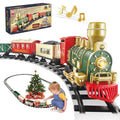 Electric Christmas Train Set with Lights and Sounds, 3 Cars & 10 Train Tracks J400386