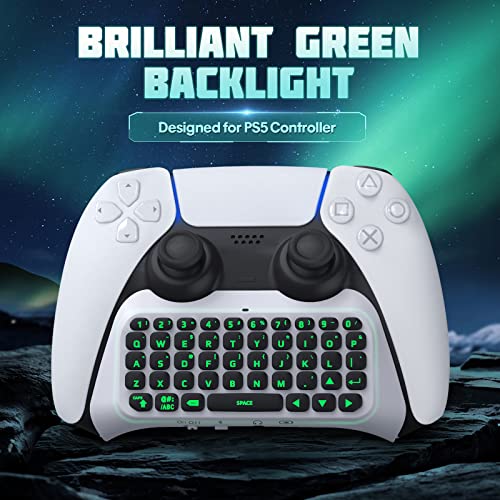 Black Wireless Bluetooth Mini PS5 Game Keyboard with RGB Backlight W894033