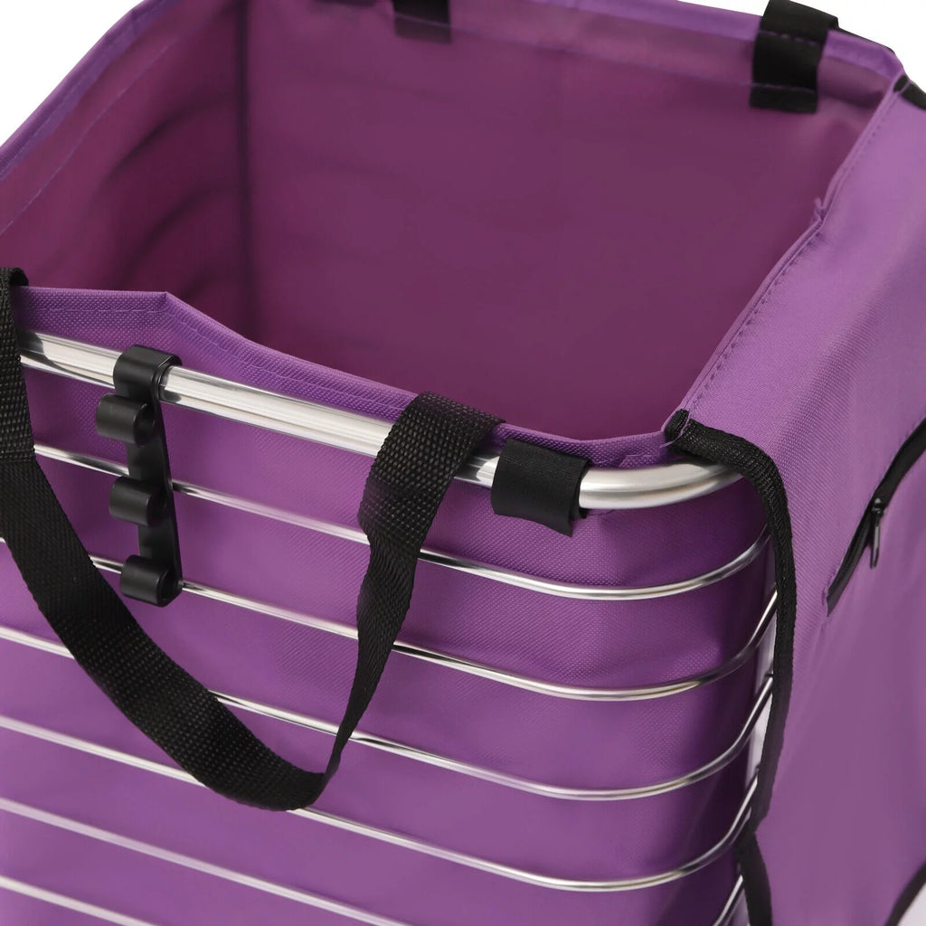 35L Folding Shopping Cart Grocery Trolley Handcart with Bag A873