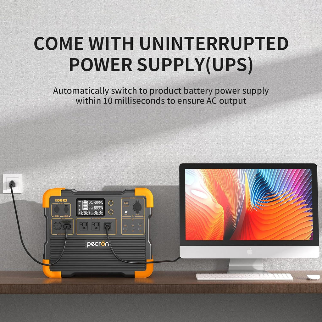 Portable Power Station 1536Wh 2200W LiFePO4 Battery Backup H986