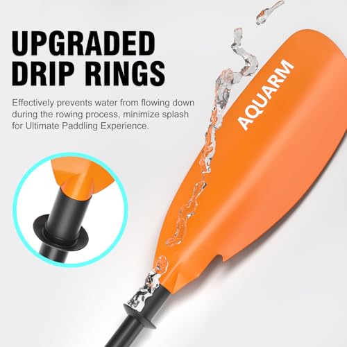 Aluminum Shaft Reinforced Fiberglass Blade Adjustable Kayak Paddle 231cm N3289
