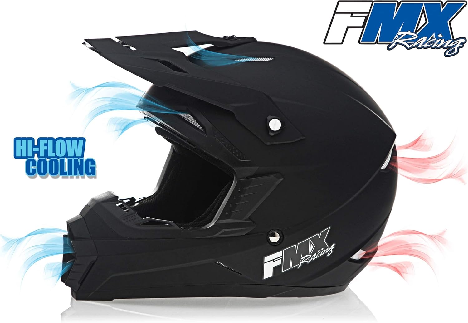 Matte Black DOT Approved Motocross Helmet R763839
