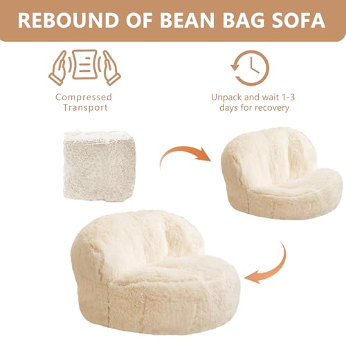 Faux Fur Giant Bean Bag Chair X608
