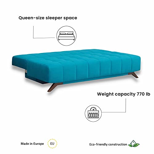 Queen Size Velvet Sleeper Sofa E90455