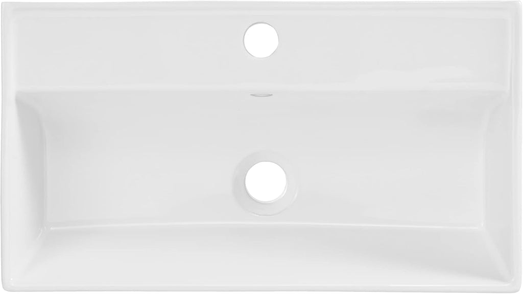22" Wall-Mount Bathroom Sink with Brushed Gold Towel Bar Z435