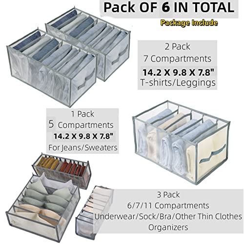 6 Pack Foldable Closet Organizers Y52372