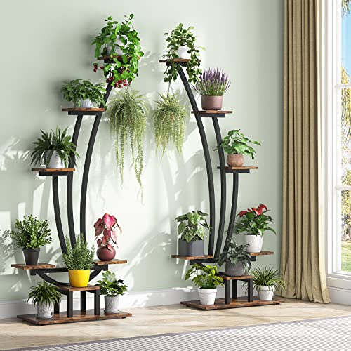 6-Tier Tall Metal Plant Stand Pack of 2 O94738
