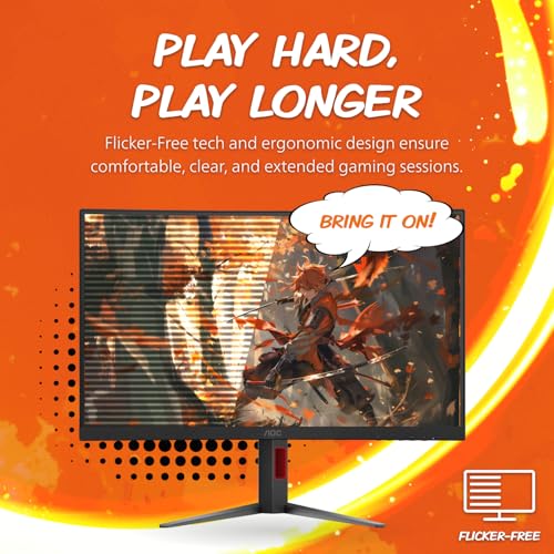 32" Curved Frameless Gaming Monitor 2K QHD 1500R VA 180Hz 0.5ms K6514