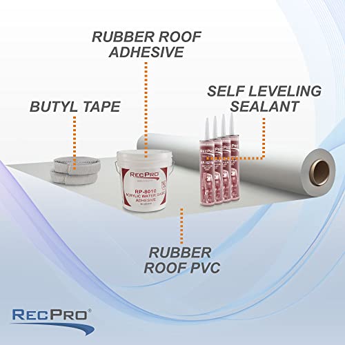 PVC Rubber Roof Kit 9.5' Wide x 5 ft - 40 ft Z977041