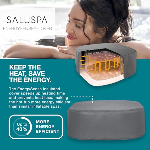Blue Inflatable Hot Tub with 140 AirJets and EnergySense Cover J729