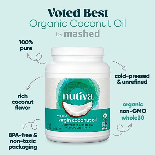 Organic Coconut Oil 15 fl oz, Cold-Pressed, Unrefined Extra Virgin W358