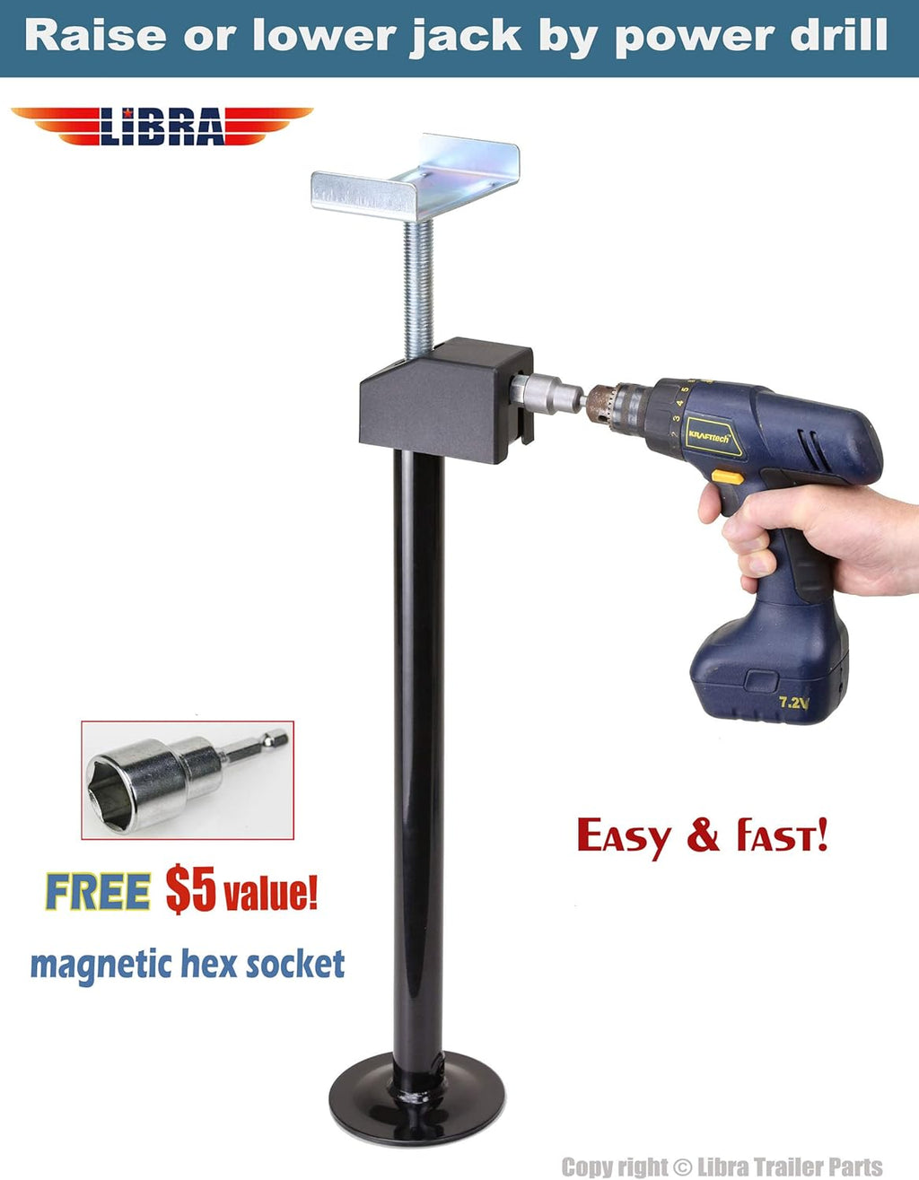 Set of 2 Heavy Duty Quick-Lift RV Slide Out Stabilizer Jacks 5000lbs Adjust 21"-37" J8125
