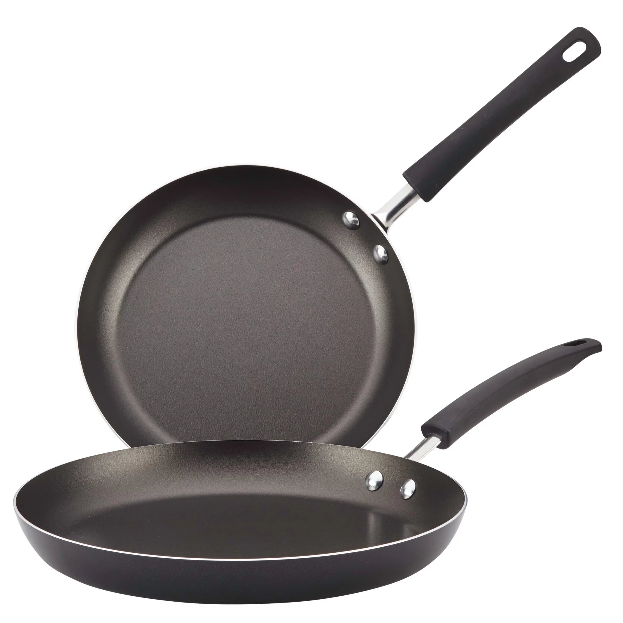 2-Piece Black Non-Stick Aluminum Frying Pan D3014