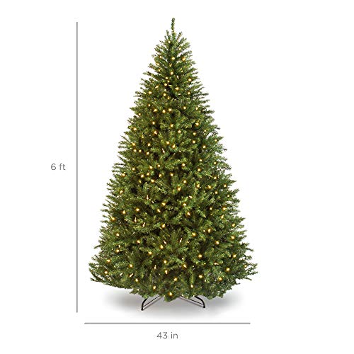 6ft Pre-Lit Douglas Fir Artificial Christmas Tree with 450 Warm White Lights Q970