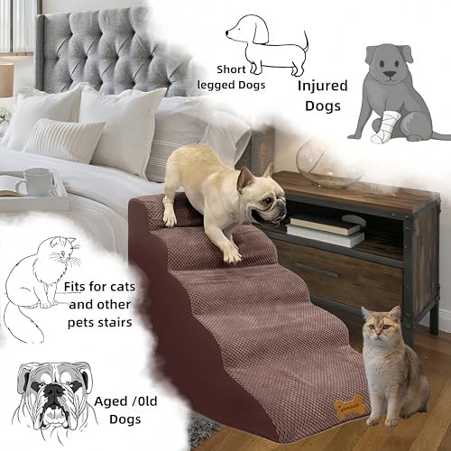 5 Step Non-Slip Dog Stairs for 30 Inch Bed Z14659
