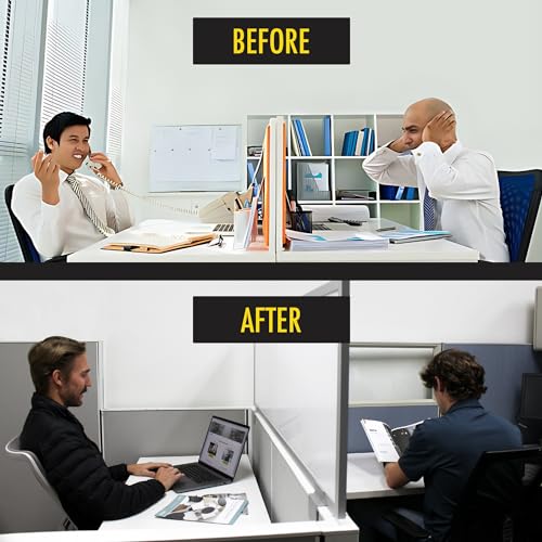White 12" x 48" Polycarbonate Desk Privacy Panel B34892