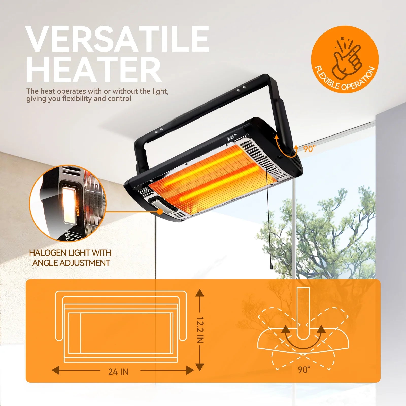 Ceiling Mount Quartz Heater V67721