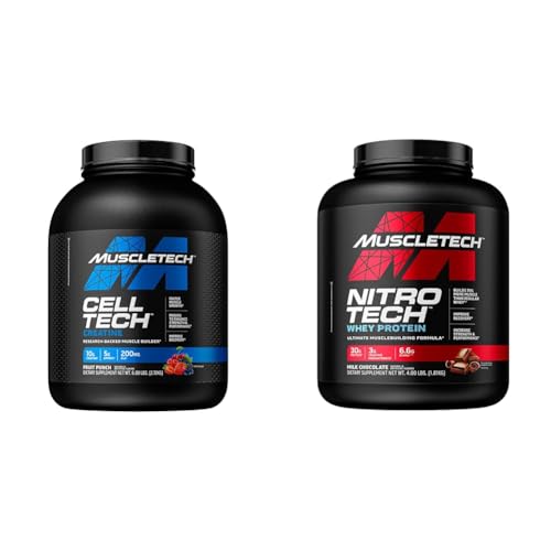Milk Chocolate Creatine Monohydrate Powder Whey Protein Isolate & Peptides 4 Pound 40 Servings P603