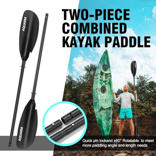 Aluminum Shaft Reinforced Fiberglass Blade Adjustable Kayak Paddle 231cm N3289