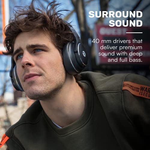 Wireless Bluetooth Over Ear Headphones with Active Noise Cancelling (Black) A37607