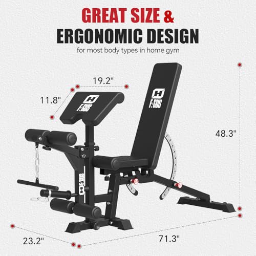 Smith Machine with Smith Bar, Power Cage Squat Rack with Lever Arm, Leg Press, LAT Pull Down System, Cable Crossover Machine V17343