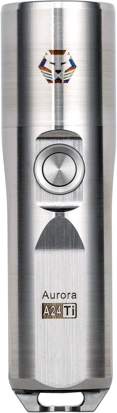 Titanium LED Flashlight, 1000 Lumen, Rechargeable Keychain Flashlight with Replaceable Batteries J599864