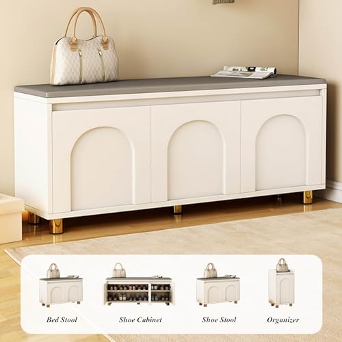 Shoe Bench with Cushion Storage Bench N2045