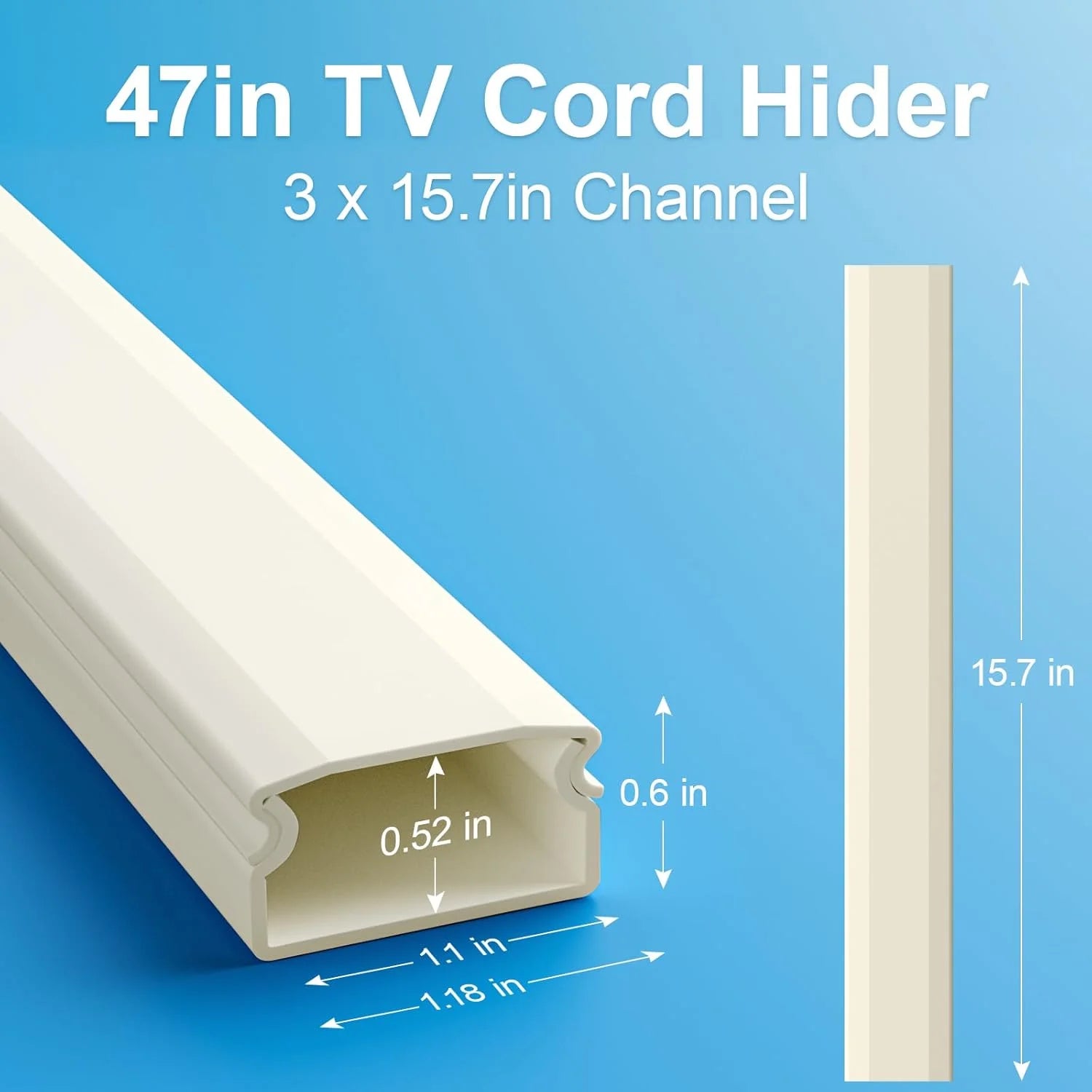 Beige 47In Cable Raceway Concealer H732