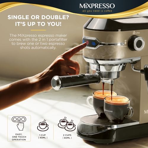 15 Bar Espresso Machine with Milk Frother Steam Wand T89852