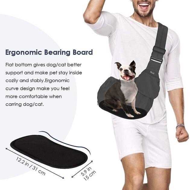 Adjustable Hard Bottom Support Cat Dog Sling H88704