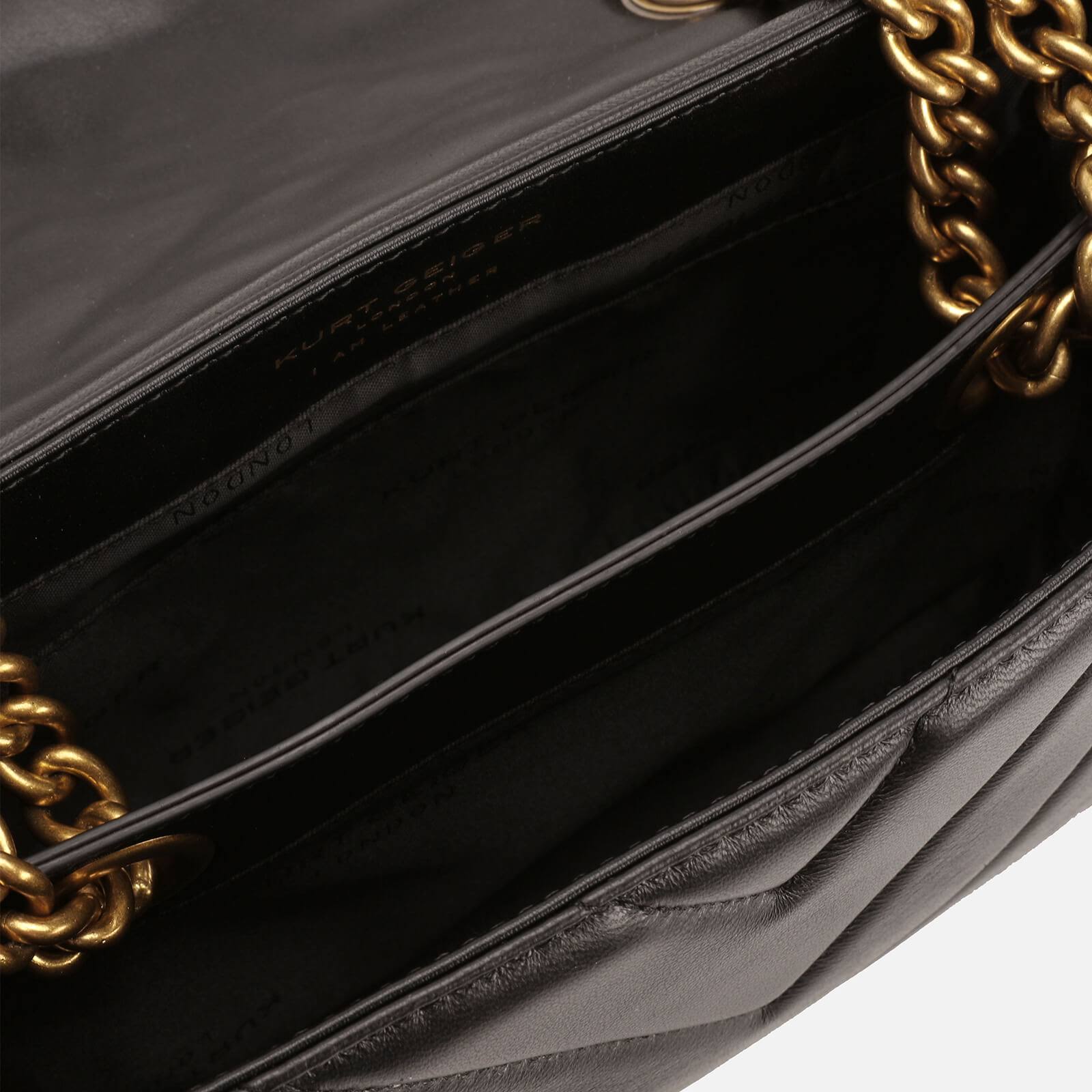 Black Quilted Leather Shoulder Bag C789
