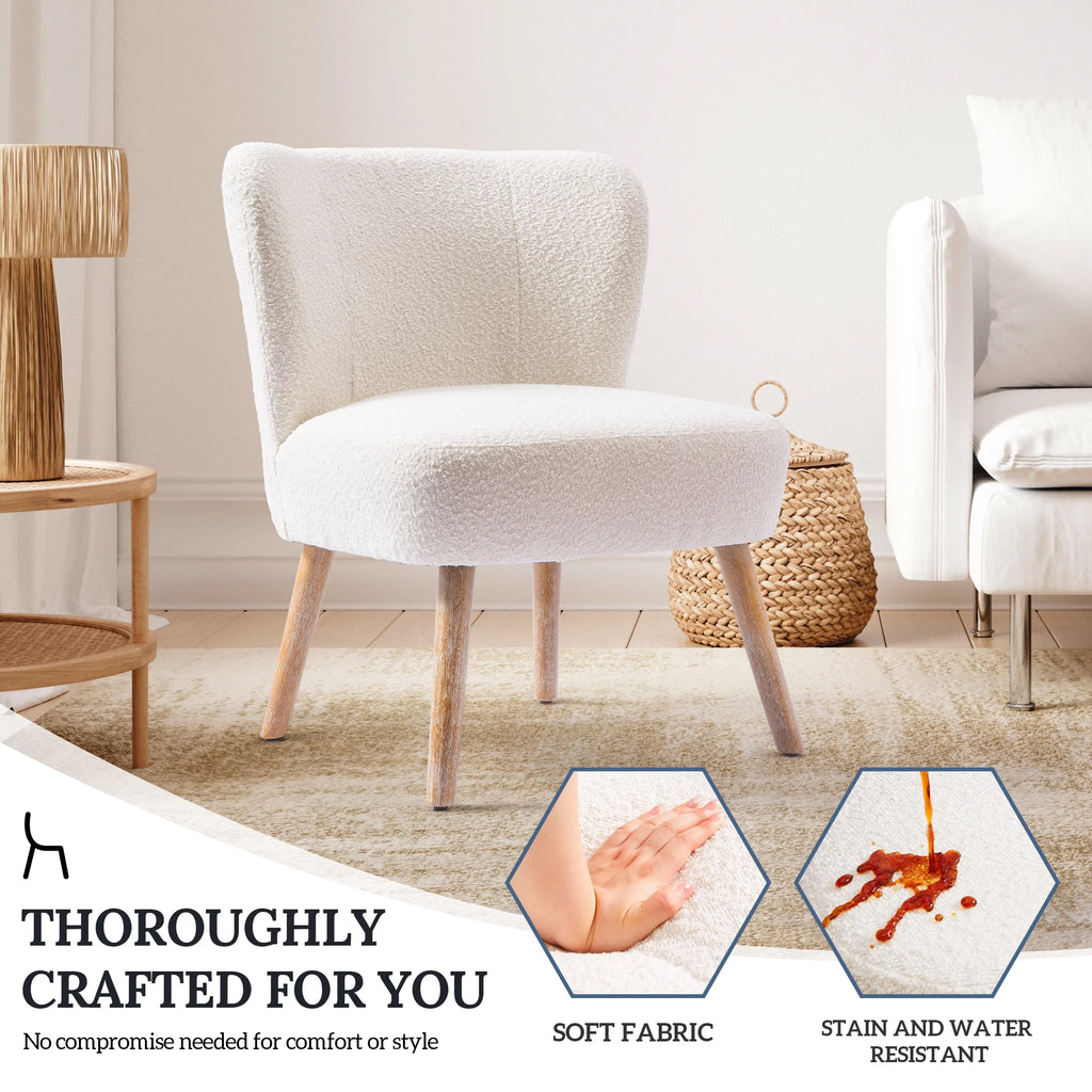 Black Boucle Accent Chair N78712