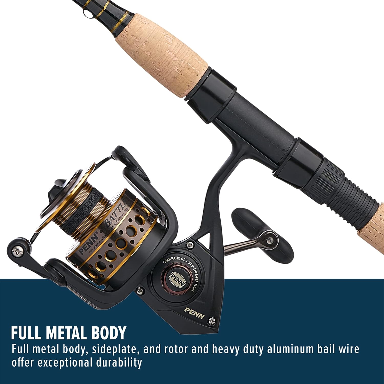 Penn Battle Spinning Reel and Fishing Rod Combo Y64011